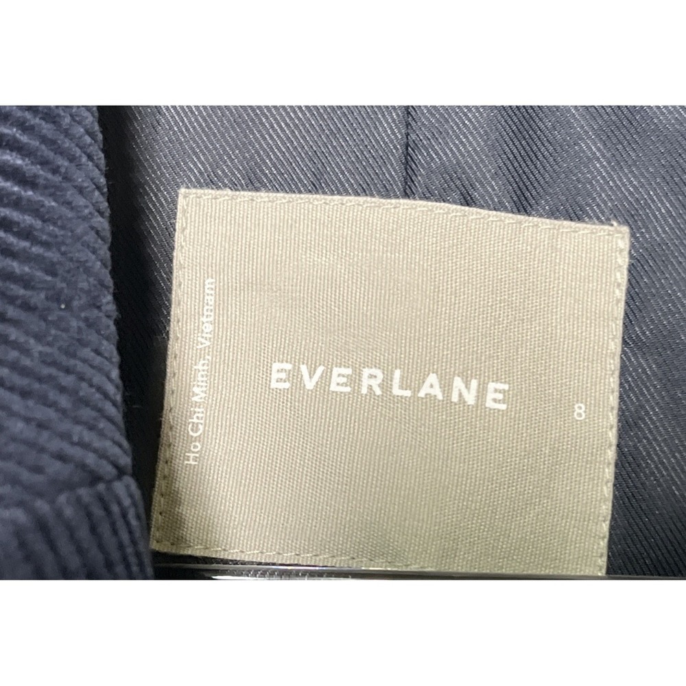 Everlane Womens Size 8 Navy Corduroy 80s Blazer Jacket Oversized Career - Picture 2 of 10